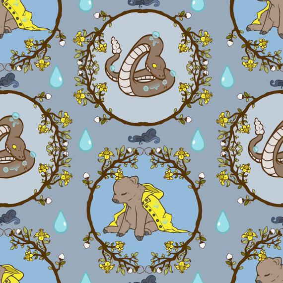 Desert Monsoon 4 x 4 repeat Pattern